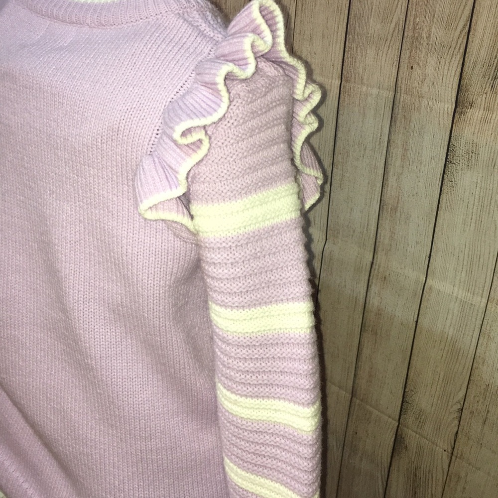 ASOS Striped Ruffle Sleeve Sweater - Picture 7 of 8
